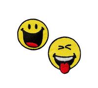 Applikationen - Kids and Hits - aufbügelbar Smiley(c) funny 2 St. klein farbig 2 St