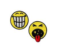 Applikationen - Kids and Hits - aufbügelbar Smiley(c) ugly 2 St. klein farbig 2 St
