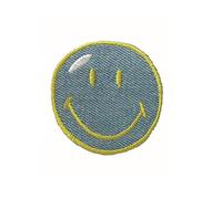 Applikationen - Kids and Hits - aufbügelbar Smiley Jeans ca. 5,0x5,0 cm farbig