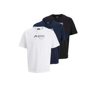 APREL T-Shirts Herren 3er Pack - Baumwolle Rundhals Kurzarmshirt Locker Geschnitten - Weiche, Atmungsaktive Basic T-Shirts für Herren, Alltag oder als Unterziehshirt