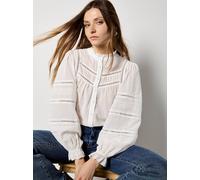 Apricot Bluse Damen Baumwolle weiß, 38