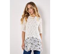 Apricot Blusenshirt Damen weiß, 36