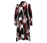 Apricot Brushstroke Print Dress XS