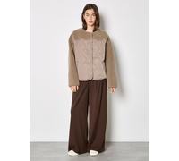 Kurzjacke APRICOT "Gesteppte Jacke", Damen, Gr. 8, grau (braun), gewebt, Obermaterial: 100% Polyester PES., uni, Jacken Kurzjacke, Einfarbig (51554211-34) braun