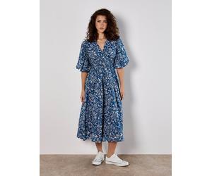 Apricot Kleid in Blau - Größe L | Damen Kleider