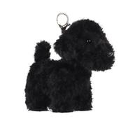 Apricot Lamb Schwarz Charmanter Pudel Hund Plüsch Schlüsselanhänger, 14cm