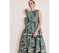 Apricot Maxikleid Damen Baumwolle blau, 42