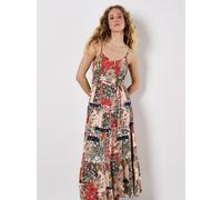 Maxikleid APRICOT "Maxikleid mit Blumenmuster im Patchwork-Stil", Damen, Gr. S (36), N-Gr, orange, Obermaterial: 100% Viskose CV., gemustert, Modisch, Kleider Maxikleid, im Patchwork-Stil (57606467-36