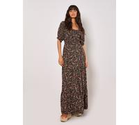 Maxikleid APRICOT "Geblümtes Paisley-Maxikleid", Damen, Gr. L (40), N-Gr, schwarz, gewebt, Obermaterial: 100% Viskose CV., geblümt, normal, Puffärmel, Kleider Maxikleid, mit elastischen Details (26399