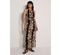 Maxikleid APRICOT "Neckholder Maxikleid", Damen, Gr. L (40), N-Gr, schwarz, gewebt, Obermaterial: 100% Viskose LENZING ECOVERO CV LenzEcov., bedruckt, Kleider Maxikleid, mit Gürtel (44741021-40) schwa