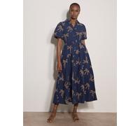 Apricot Midikleid Damen Baumwolle blau, 42
