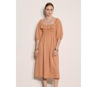 Apricot Midikleid Damen Baumwolle orange, 40