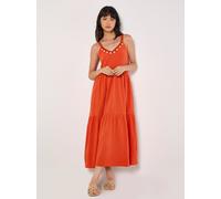 Apricot Midikleid Damen Baumwolle orange, 42