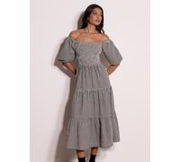 Apricot Midikleid Damen Baumwolle schwarz, 40