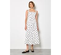 Apricot Midikleid mit Karree-Ausschnitt in Black, Größe XL
