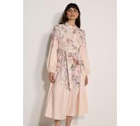 Hemdblusenkleid APRICOT "Midi-Kleid", Damen, Gr. XS (34), N-Gr, rosa (pink), gewebt, Obermaterial: 100% Polyester PES., geblümt, Elastisch, Kleider, mit Vintage-Blumenmuster und Zierknöpfen (42320622-