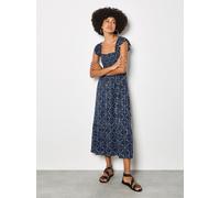 Apricot Midikleid Damen Viskose blau, 34