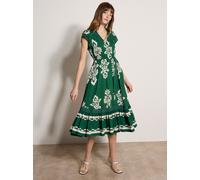 Apricot Midikleid Damen Viskose grün, 34
