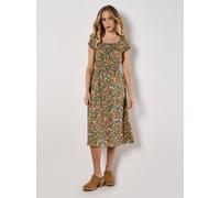 Apricot Midikleid Damen Viskose grün, 36