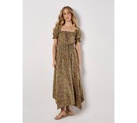 Apricot Midikleid Damen Viskose grün, 38