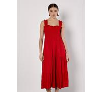 Apricot Midikleid Damen Viskose rot, 42