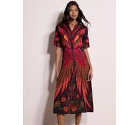 Apricot Midikleid Damen Viskose schwarz, 36