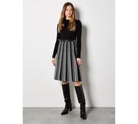 Apricot Midikleid Damen Viskose schwarz, 42