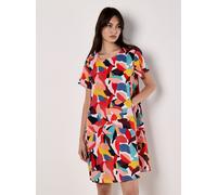Minikleid APRICOT "Minikleid", Damen, Gr. S (36), N-Gr, bunt (assorted), Obermaterial: 60% Baumwolle CO. 40% Viskose CV., gemustert, normal, Kleider Minikleid, mit Colorblock (19111253-36) assorted