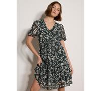 Minikleid APRICOT "Silhouette Leaf Mini-Kleid mit Kordelzug", Damen, Gr. XL (42), N-Gr, grün, Obermaterial: 100% Polyester PES., gemustert, Kleider Minikleid (66503540-42) grün