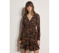 Minikleid APRICOT "Chiffonkleid", Damen, Gr. S (36), N-Gr, gewebt, braun (grün), gewebt, , Modisch, figurumspielend, V-Ausschnitt, Gerade, Kleider Minikleid, mit Rüschen (75381309-36) grün