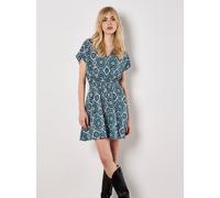 Apricot Minikleid Damen Viskose blau, 40