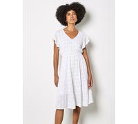 Apricot Minikleid Damen Viskose weiß, 38