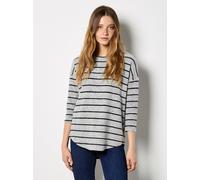 T-Shirt APRICOT "Weiches Top", Damen, Gr. XS (34), grau, Strick, Obermaterial: 60% Polyester PES. 35% Viskose CV. 5% Elasthan EL., gestreift, normal, U-Boot-Ausschnitt, Raglanärmel, Tops T-Shirt (2933