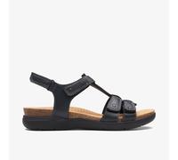 April Cove Schwarze Leder-Sandalen EU 37,5 / UK 4,5