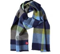 Apu Kuntur - 100% Baby Alpaka - Webschal - Cuadro - blau-grau