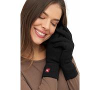 Apu Kuntur - Alpaka Fingerhandschuhe Uni - 100 % Baby-Alpaka - Schwarz / L