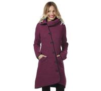 Apu Kuntur - Alpaka Mantel ASI - Damen Wollmantel aus Alpaka & Wolle - XL / Brombeere