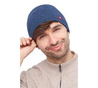 Apu Kuntur - Alpaka Mütze - Wendemütze - 100% Baby Alpaka - M / Jeansblau-Grau