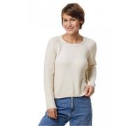 Apu Kuntur Alpaka Rundhals Pullover ELLA aus Baby Alpaka und Pima Baumwolle Ecru M