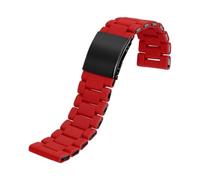 APVMFMKLTG Gummi-Armband passend for Diesel-Uhrenarmband DZ7370 DZ7396 DZ7395 DZ4289 DZ7430 Armband(RED,24mm)