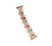 APVMFMKLTG Metallarmband-Uhrenarmband Mit Unregelmäßiger Geometrie-Armband 987645 3Elastischer Gürtel Passend For Iwtch38 40 41 Mm 42 44 45 49 Mm Handgelenk(Colorful C,38 40 41mm)