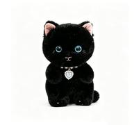 AQCQDQ 15cm Katzen Plüsch Anhänger - Buntes Cartoon Kätzchen Stofftier mit Schlüsselring, Süße Taschen Deko für Mädchen & Katzenliebhaber Geschenk (Schwarze Katze)