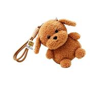 AQCQDQ 15cm Niedlicher Hunde Plüsch Schlüsselanhänger - Cartoon Welpe Kuscheltier Anhänger für Tasche & Rucksack, weiche Plüschfigur zum Aufhängen,Geschenk zum Geburtstag (Teddybärhund)