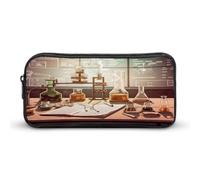 AQRJLPM Chemielabor Federmäppchen, großes Fassungsvermögen, einfache Markertasche, tragbar, ästhetischer Reißverschluss, Federmäppchen
