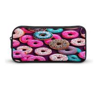 AQRJLPM Donut-Federmäppchen mit großem Fassungsvermögen, einfache Markertasche, tragbar, ästhetischer Reißverschluss, Federmäppchen