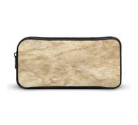 AQRJLPM Federmäppchen aus hellem Beige, Marmor, großes Fassungsvermögen, einfache Markertasche, tragbar, ästhetischer Reißverschluss, Federmäppchen