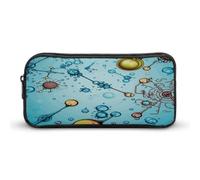 AQRJLPM Federmäppchen für Abstraktion, Biologie, Chemie, großes Fassungsvermögen, einfache Markertasche, tragbar, ästhetischer Reißverschluss, Federmäppchen