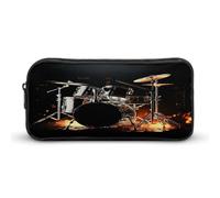 AQRJLPM Federmäppchen für Schlagzeuger, großes Fassungsvermögen, einfache Markertasche, tragbar, ästhetischer Reißverschluss, Federmäppchen