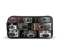 AQRJLPM Federmäppchen im Retro-Stil, coole Kamerasammlung, großes Fassungsvermögen, einfache Marker-Tasche, tragbar, ästhetischer Reißverschluss, Federmäppchen