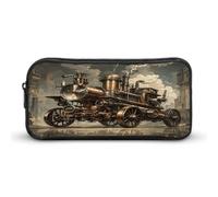 AQRJLPM Federmäppchen im Steampunk-Stil, großes Fassungsvermögen, einfache Markertasche, tragbar, ästhetischer Reißverschluss, Federmäppchen